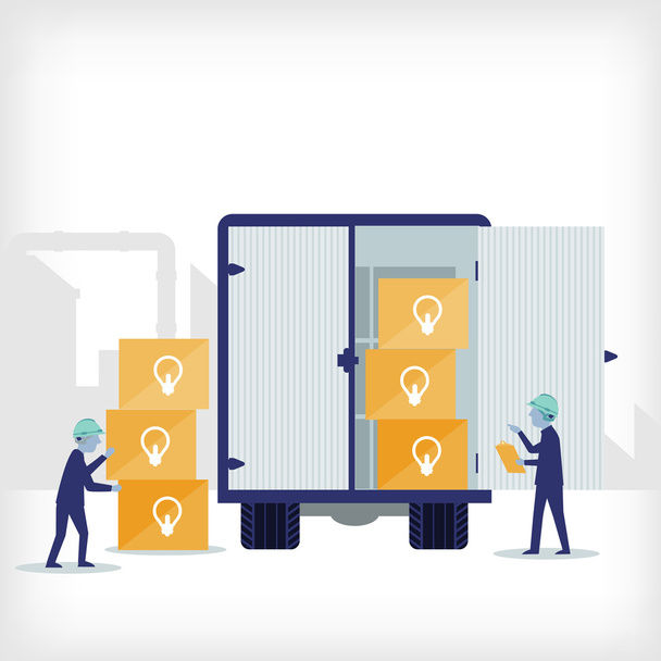 Delivery truck - Vector, Image
