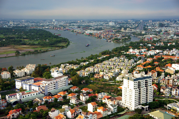  panoramisch scène van Azië stad - Foto, afbeelding