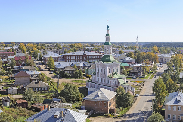 Top view of Totma town, North Russia - Foto, immagini