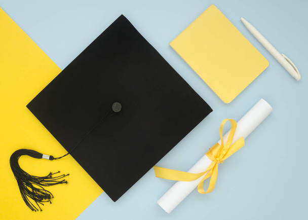 flat lay festive graduation composition. Resolution and high quality beautiful photo - Photo, Image