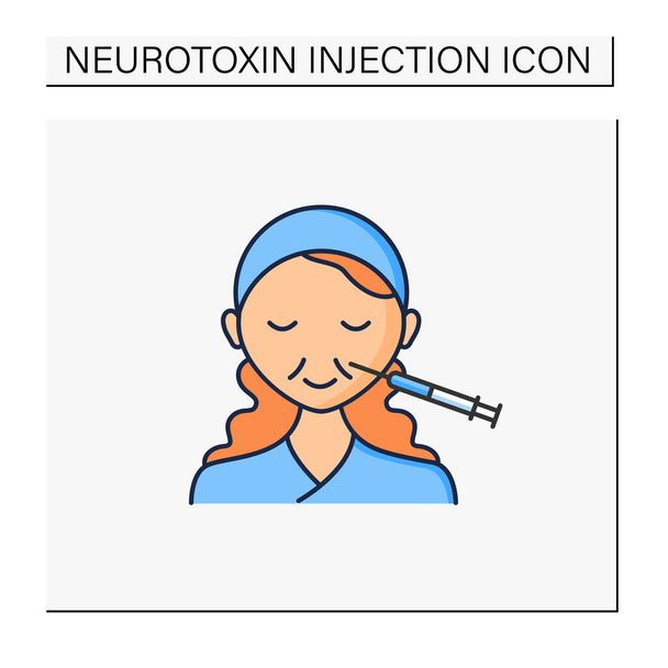 icône de couleur d'injection cosmétique - Vecteur, image
