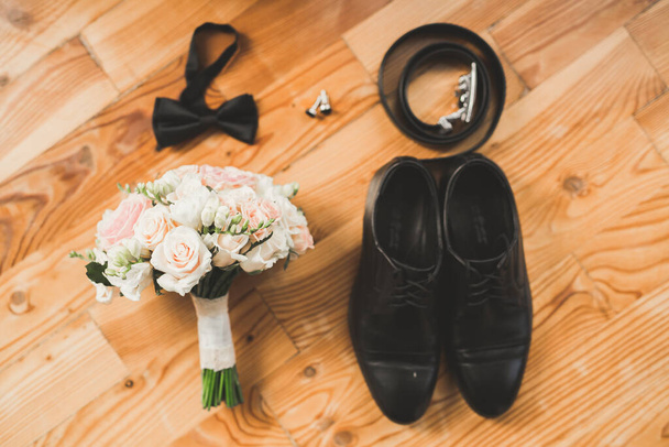 Set of mans fashion shoes and accessories - Foto, Imagem
