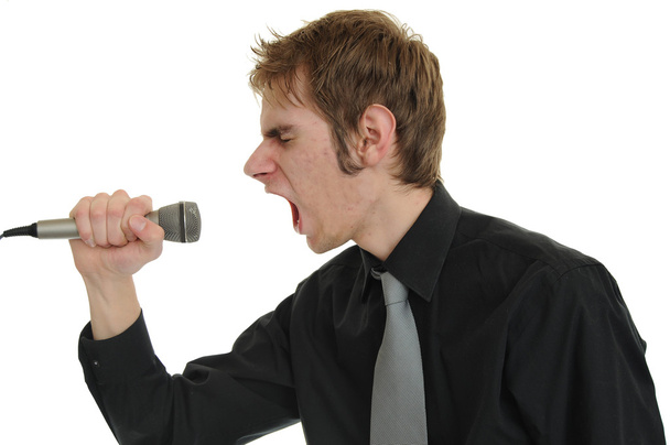Screaming Into Microphone - Photo, image