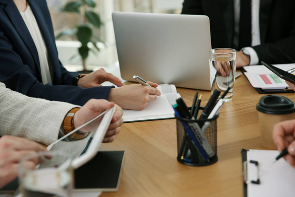 Businesspeople having meeting in office, closeup. Management consulting - Φωτογραφία, εικόνα