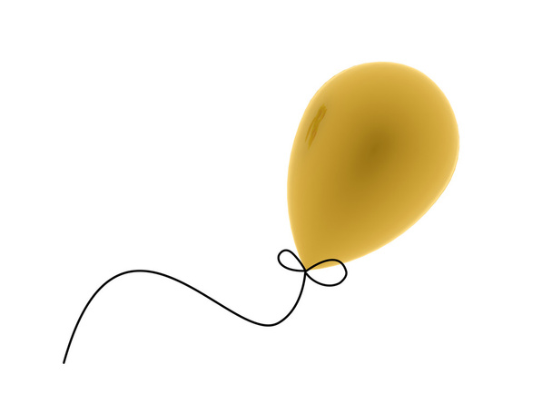 Yellow balloon concept isolated  - Фото, изображение