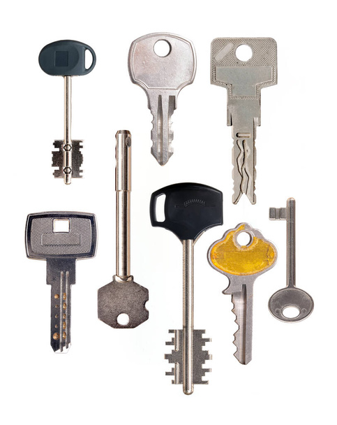 Mockup door key isolated on white background - Photo, Image