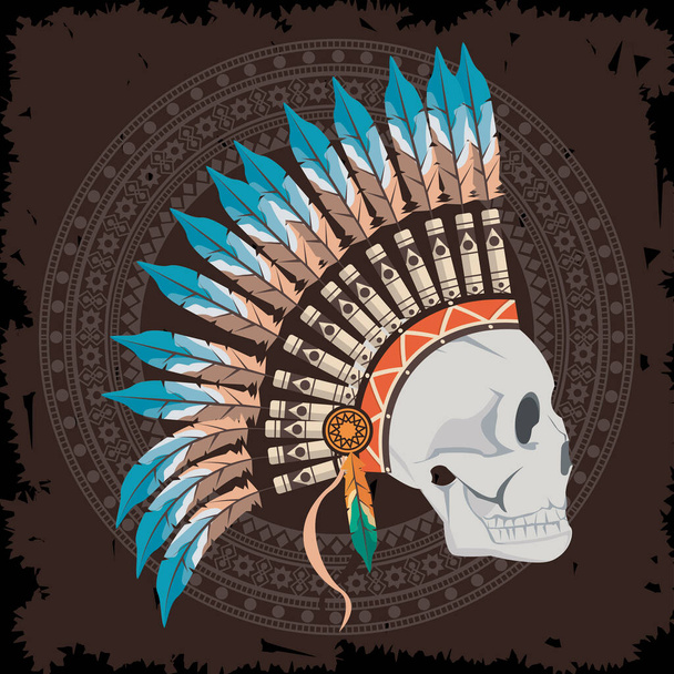 perfil american native - Vetor, Imagem