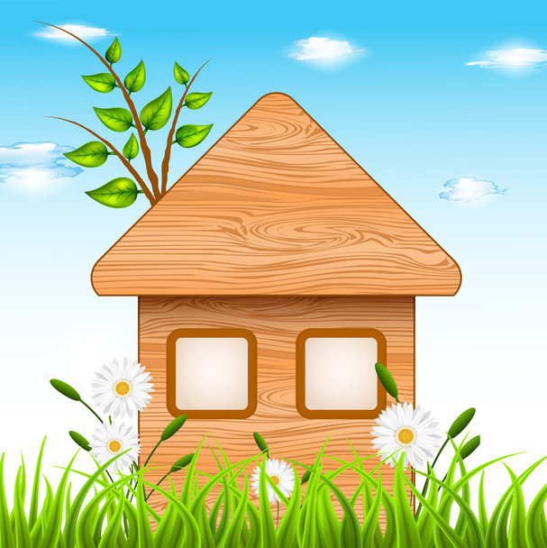 Eco house - Vector, imagen