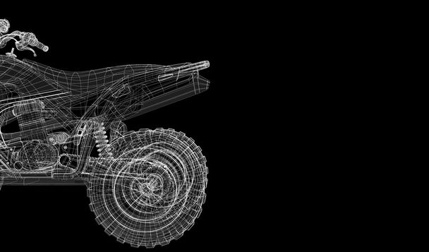 Quad bike, motocicleta, modelo 3D
 - Foto, Imagen