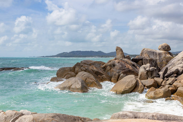 Hin Ta Hin Yai Avô e vovó Rock na ilha Koh Samui, Invisível e incrível Tailândia. - Foto, Imagem
