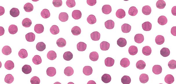Kunst Abstrakte Vektor-Aquarellkreise. Nette runde Textur. Tapete mit rosa Vintage Dots. White Vector Aquarell - Vektor, Bild