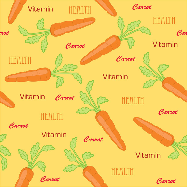 Carrot seamless - Vektor, Bild