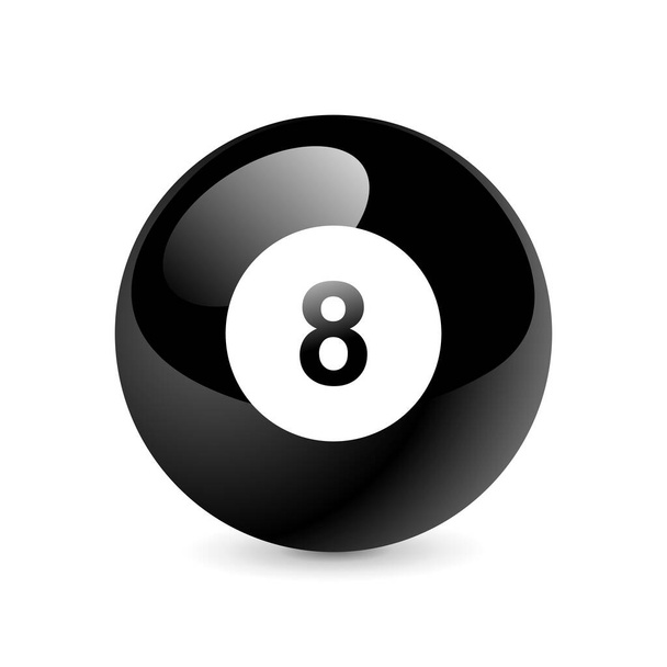 Μπίλιαρντ μπάλα σε λευκό φόντο στο διάνυσμα EPS10 - Διάνυσμα, εικόνα