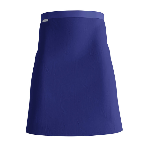 Un delantal de media cintura clásico vacío Mockup en color azul real, para ayudar a su diseño más fácil y hermoso - Foto, Imagen