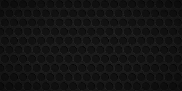 Αφηρημένο φόντο με κυκλικές τρύπες σε μαύρα χρώματα - Διάνυσμα, εικόνα