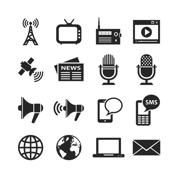 media iconen set - Foto, afbeelding