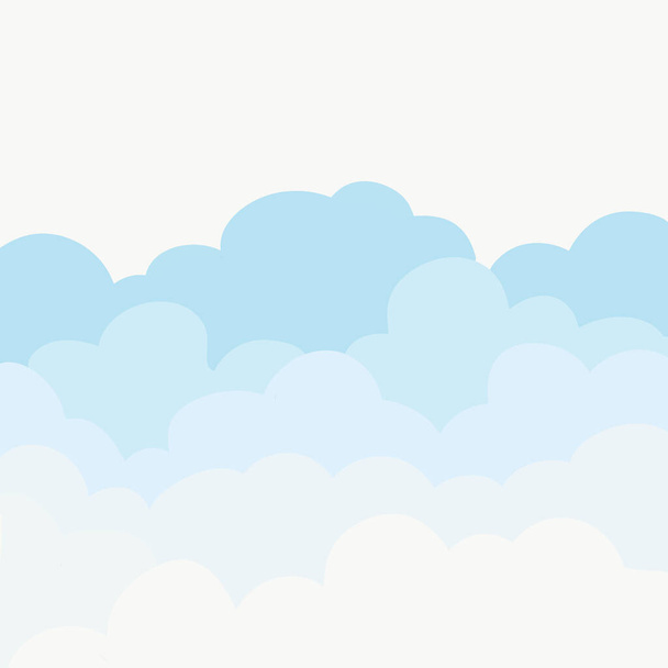 Sky with cloud flat - Vetor, Imagem