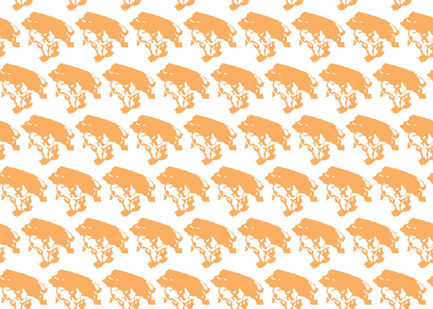 Vector texture background, seamless pattern. Hand drawn, orange and white colors. - Vector, Image