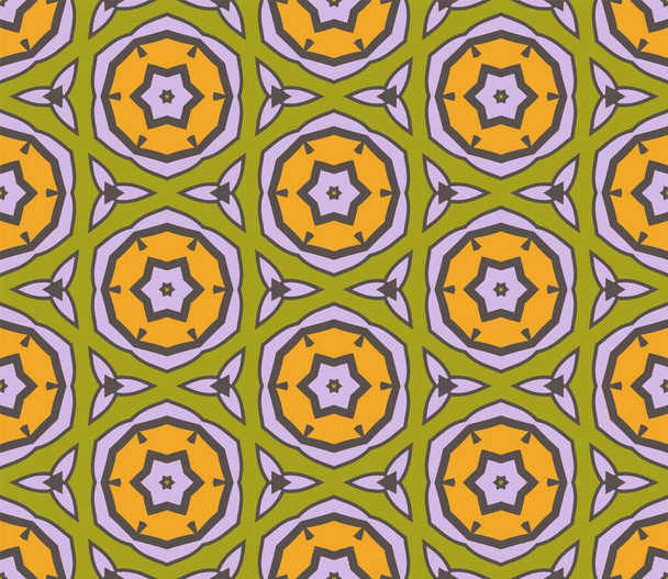 Hexágono de línea delgada fantasía abstracta, patrón sin costura geométrica triángulo. Mosaico creativo, fondo de azulejo. - Vector, imagen