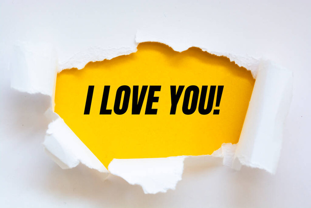 Znak tekstowy pokazujący Kocham Cię - Zdjęcie, obraz