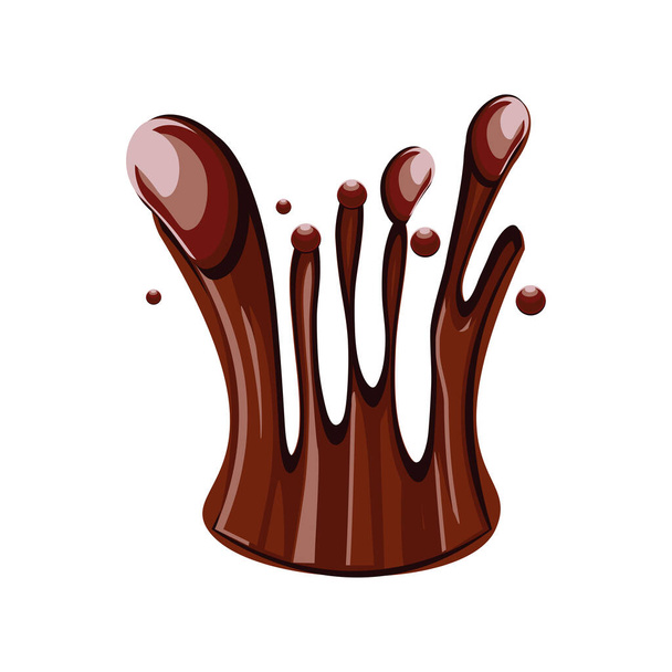 gotas de chocolate - Vector, imagen