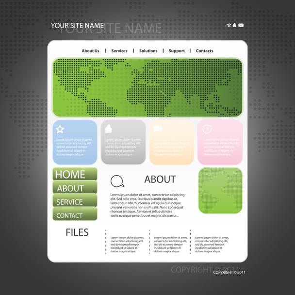 Abstract Business Web Site Design Template Vector - Wektor, obraz