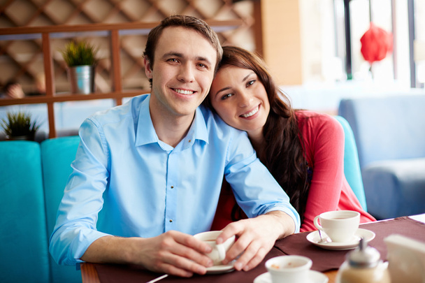 Couple having coffee in cafe - Photo, Image