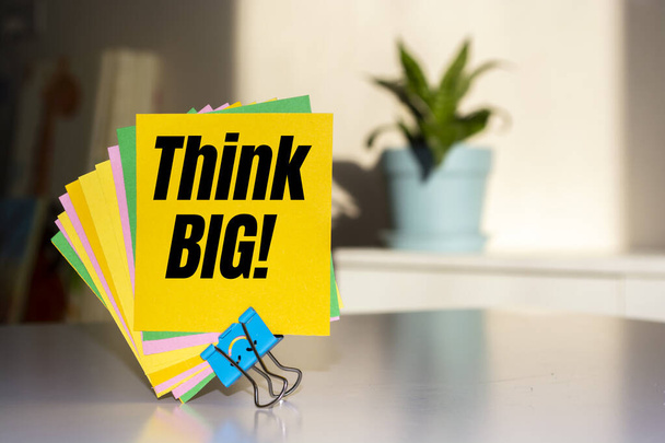 Text sign showing Think big. - Photo, Image