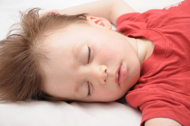 White caucasian European kid sleepping 3 years old - Foto, imagen