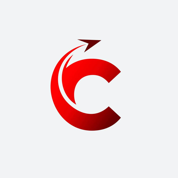 Επιστολή C Λογότυπο αεροπλάνου - Διάνυσμα, εικόνα