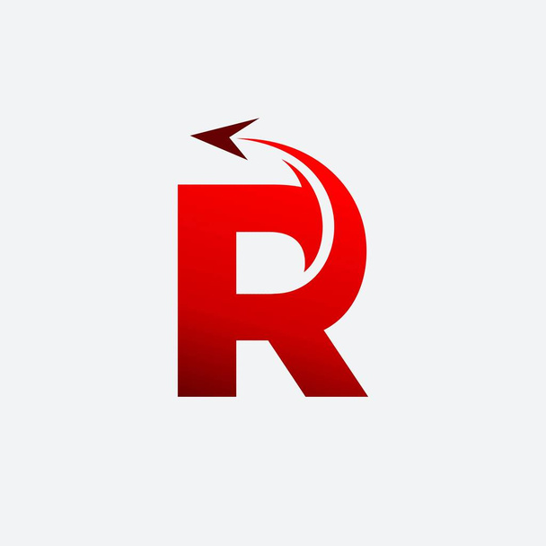 R harfi uçak logosu - Vektör, Görsel