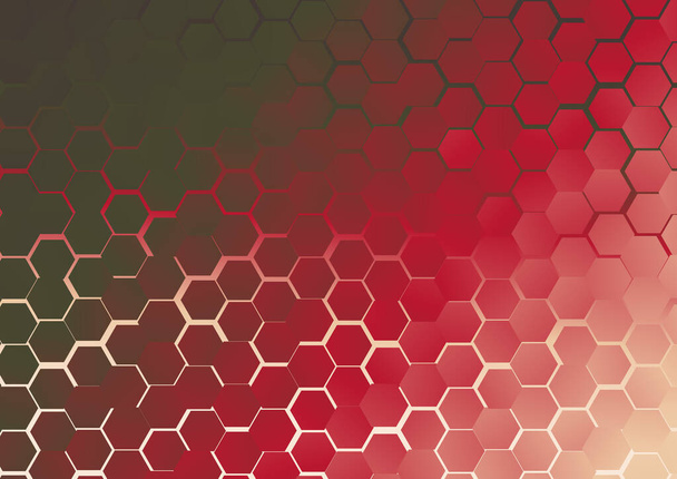 abstract color background with blurred glass effect, template with motion texture, Shining blurred pattern random, kaleidoscope pattern with hexagons - Vector, Image