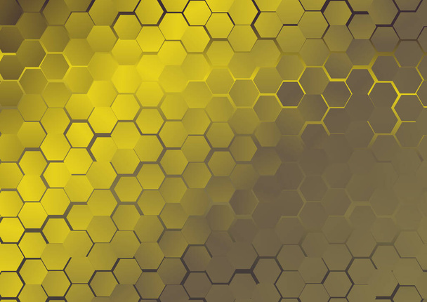 abstract background with gloss effect hexagons, template with motion texture, Shining blurred pattern randomly on a green background - Vector, Image