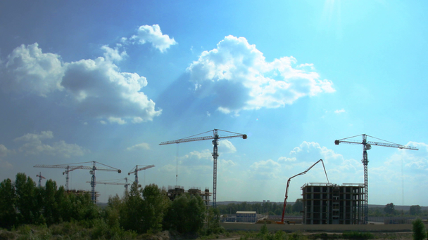 konstrukcji betonowych budynków - Materiał filmowy, wideo