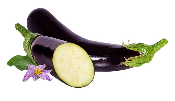 aubergine geïsoleerd op wit.  - Foto, afbeelding