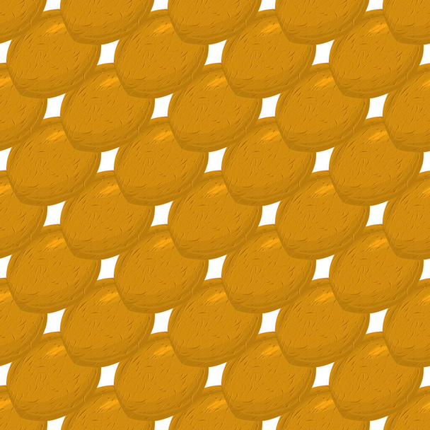 Illustratie op thema groot patroon identieke soorten walnoot, noot gelijke grootte. Walnoot patroon bestaande uit natuurlijke moer voor gekleurde print op behang. Abstract kleurrijk patroon van vele lekkere noten walnoot. - Vector, afbeelding
