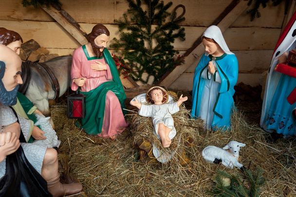 キリスト降誕のシーン、ミュンヘン - 写真・画像