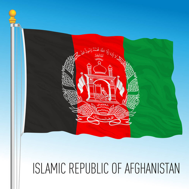 Afghanistan bandiera nazionale ufficiale, illustrazione vettoriale - Vettoriali, immagini