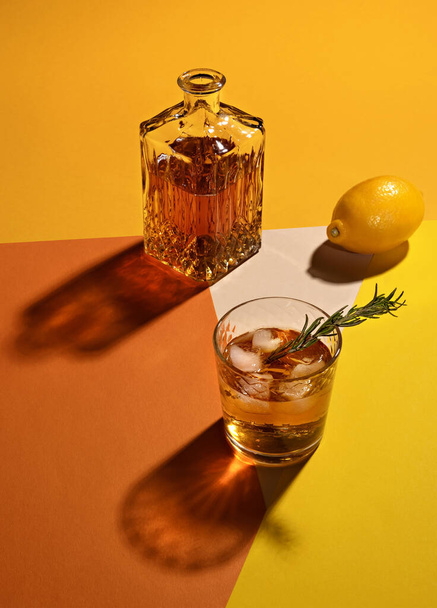 A cocktail based on cognac is a conceptual composition - Zdjęcie, obraz