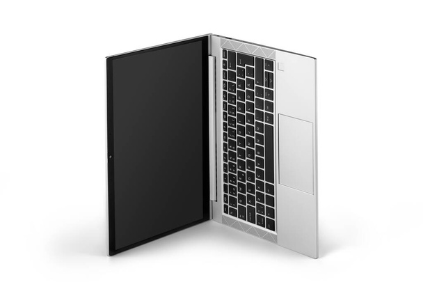 ordenador portátil moderno aislado en el fondo blanco - Foto, imagen