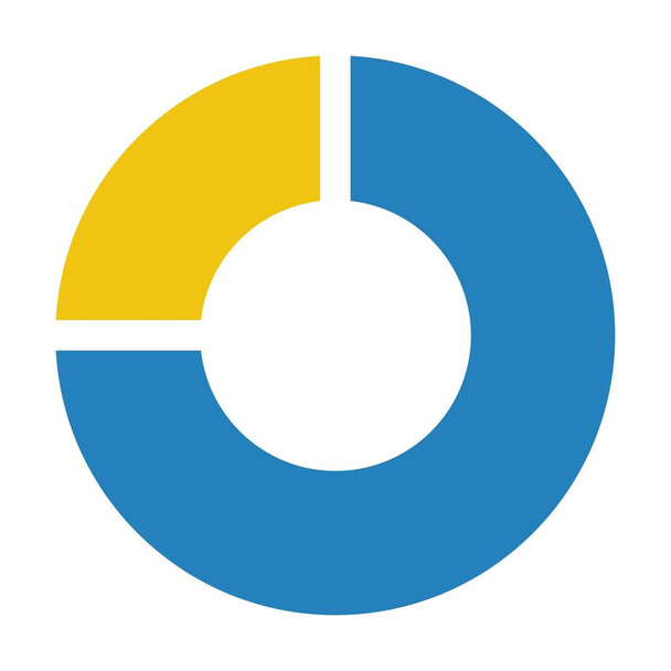 Tortendiagramm-Symbol Vektordiagramm-Symbol für Big Data Analytics-Berichte und Statistikinformationen in einer flachen farbigen Abbildung - Vektor, Bild