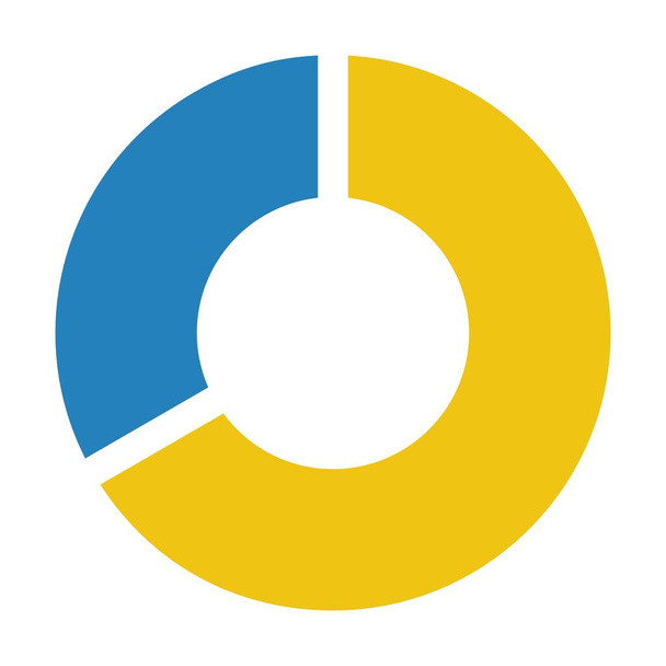 Pie chart icon vector graph diagram symbol for big data analytics reports and statistics information in a flat color illustration - Vector, Imagen