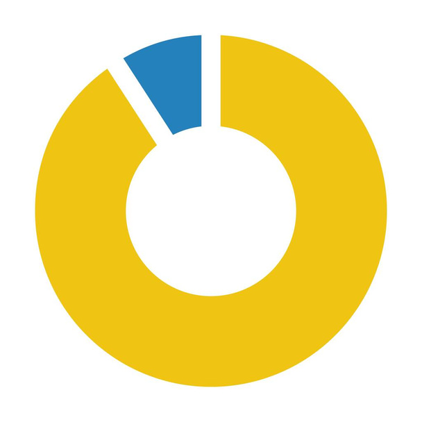 Pie chart ikona wektor wykres wykres wykres symbol dla big data analityka raporty i statystyki informacji w płaskim kolorze ilustracji - Wektor, obraz
