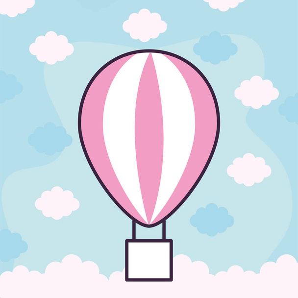 air balloon icon - Vector, Image