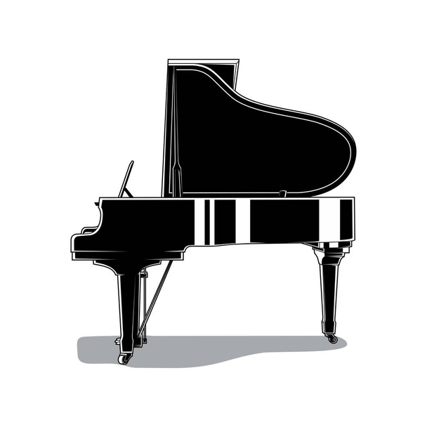 エレガントなピアノイラストベクトル - ベクター画像