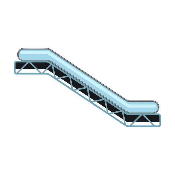 Icône vectorielle escalator. Icône vectorielle dessin animé isolée sur fond blanc escalator. - Vecteur, image