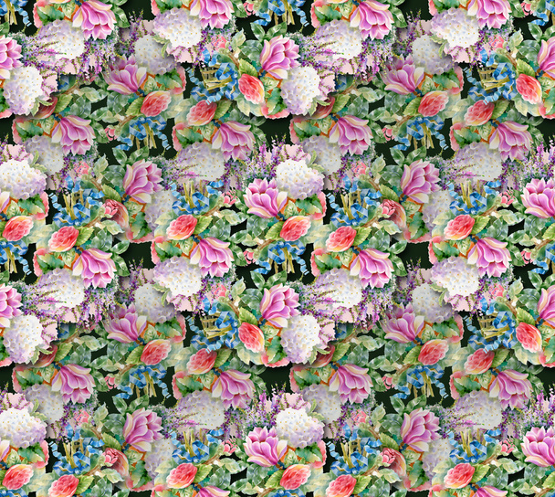 Watercolor flower  background - Zdjęcie, obraz