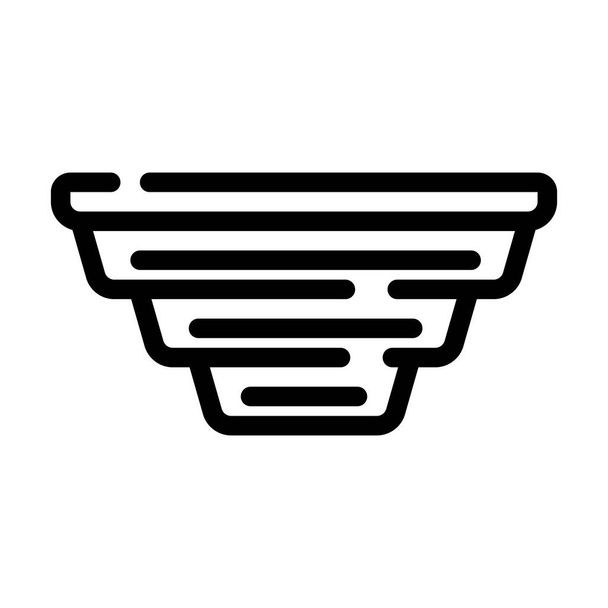 vetor de ícone de linha de lancheira dobrável. sinal de lancheira dobrável. contorno isolado símbolo ilustração preta - Vetor, Imagem
