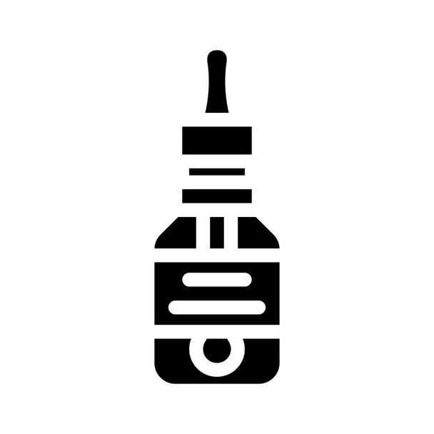 vector icono de glifo saborizante artificial. signo aromatizante artificial. contorno aislado símbolo negro ilustración - Vector, Imagen