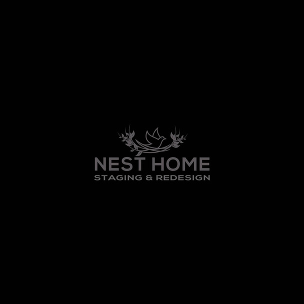 Próximo Home Design de logotipo geométrico abstrato exclusivo - Vetor, Imagem